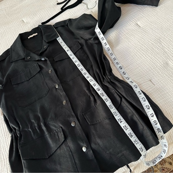 Gold Hawk Linen Army Cargo Jacket Small S NEW NWOT - Picture 9 of 9